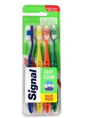 Signal Easy Clean Toothbrush Value Pack – Medium Bristles