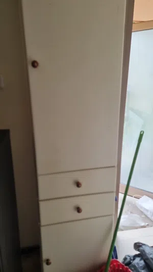 Tall Storage Cabinet with Drawers – Perfect for Laundry/Kitchen