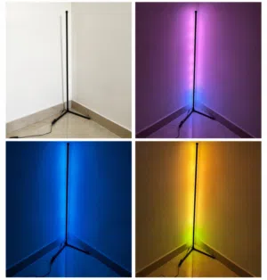 Modern RGB Corner Floor Lamp – Minimalist LED Light