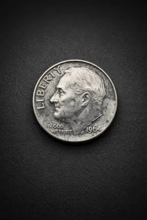 عملة فضية أمريكية أصلية – Roosevelt Dime 1964