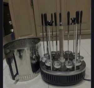 شواية عمودية بدون دخان من السنيدي لعمل المشاكيك والكباب كهربائية سهلة الاستخدام والتنقل تصلح بالمطبخ