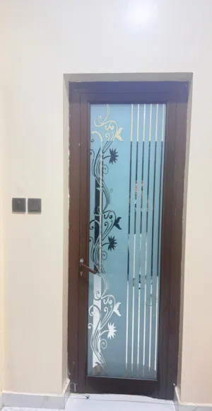 باب المنيوم وزجاج مقاس 80×220