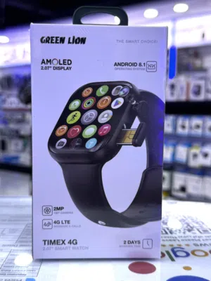 Green Lion Timex 4G 2.07" Smart Watch - Black