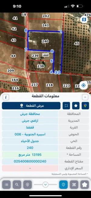 Farm Land for Sale in Jerash Al-Mastaba