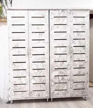 Double door printed plywood wardrobe
