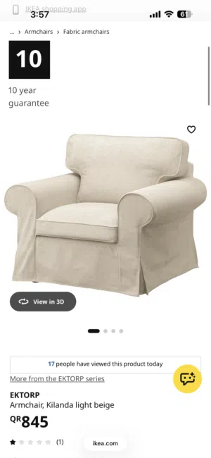 Ikea seat one