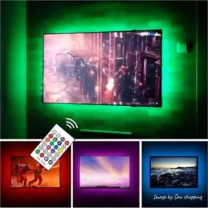 حبل LED RGB LIGHT ليد لاصق اضائه ديكور مع ريموت تحكم يضي كل الالوان حركات للزينه حفلات