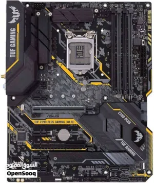 لوحه asus tuf gaming z390 plu قيمنق للبيع تقبل جيل تامن و تاسع استعمال انظيف اداء عالي جدا