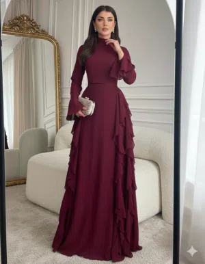 Evening . OS . Burgundy . New4