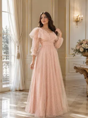 فستان خطبه او سهره مميزه مستعمل لبسه وحده