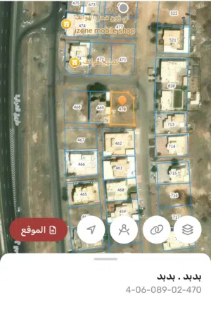 ارض سكنيه مساحة 623 متر