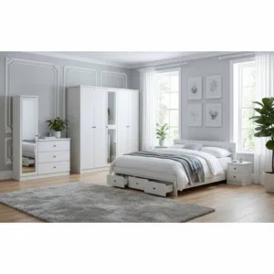 طقم غرفة نوم مودرن 5 قطع خشب سوتشي مابل - BM 317#