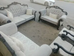 طقم كنب تفصيل 9 مقاعد بحالة الوكاله بعده