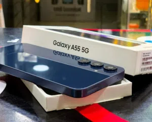 مشغل بحال جديد Samsung A55 5G رام 16 جيجا 128 و 256 أغراضة والكرتونه الأصلية متوفر توصيل