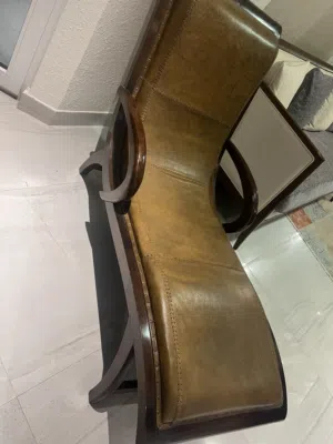 كرسي استرخاء جلدي