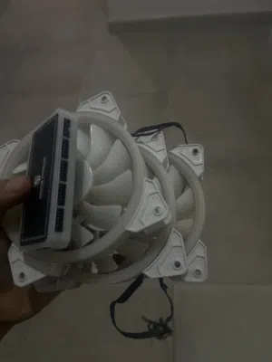 3 مراوح ARGB 6-pin مع Hub GameArena (خيط باور بتاع الهوب رايح)