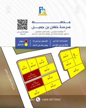 أراضي للبيع في صحار قريب مدرسة خلفان بسعر مميز