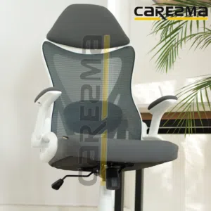 A TIGER 068 MANAGER CHAIR WHITE GRAY
