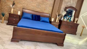 غرفة نوم مستعمله خشب زان صلب وبلوط طبيعي وخشب جوز