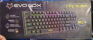 EvoFox Fireblade TKL Semi-Mechanical Gaming Keyboard with Rainbow Backlit& Breathing Effect