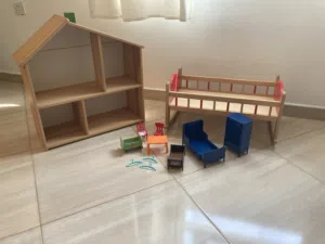 Dollhouse + Doll cradle
