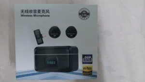 مايك لاسلكي مزدوج (Wireless Mic 2in1) احترافي لصناع المحتوى - جديد بالكرتونة