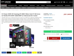 PC Gaming / Workstation RTX 5070 + i7-14700F بحالة الجديد