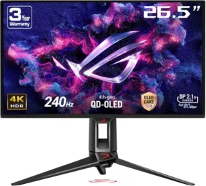 ROG Swift OLED PG27UCDM gaming monitor 27-inch 4K OLED 240Hz, 0.03ms (GTG), OLED Anti-Flicker 2.0