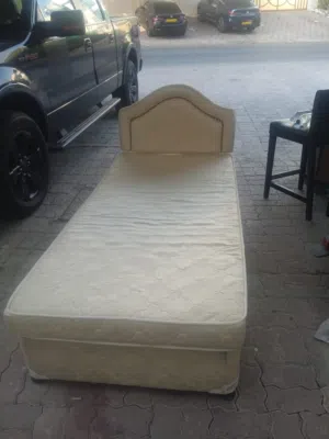Bed with mattress سرير مع فراش