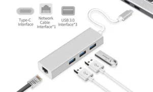Convertor CB-USB3-LAN-HUB From USB 3.0 To Ethernet Gigabit & Hub 3 Port