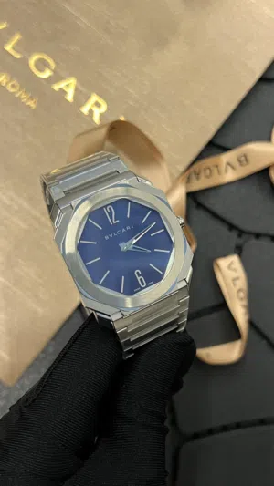 BVLGARI Octo Stainless Steel Quartz Watch – Super Slim 5.8mm  Elegant Luxury Design