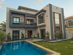 فيلا مودرن للبيع في كينج مريوط الإسكندرية داخل مجمع فيلات متميز الفيلا 500م مسجلة نهائ