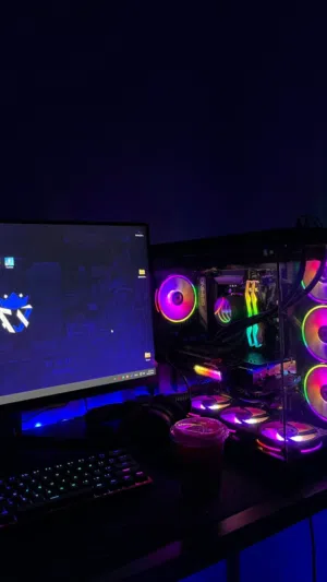 Gaming pc ryzen 7700x & rx6750xt with 10 RGB fans.