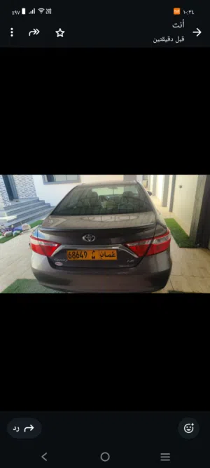 تويوتا كامري 2016 رمادي فحص أمريكي بنزين أوتوماتيك عادية مع أنوار وبلوتوث
