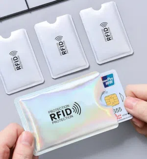 بطاقة الحماية من السرقة RFID للبطاقات البنكية