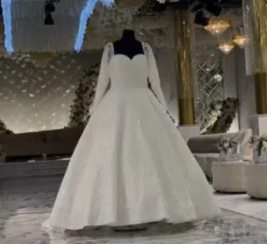 فستان زفاف عروس ابيض موديل حديث