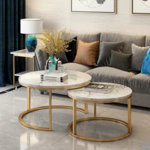 Marble Vibes for Your Dubai Living Room  Nesting Coffee Table Set