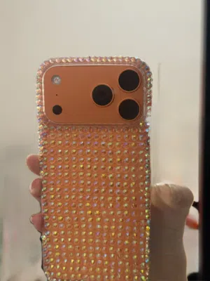 Phone case with pink strass for iPhone 17pro max