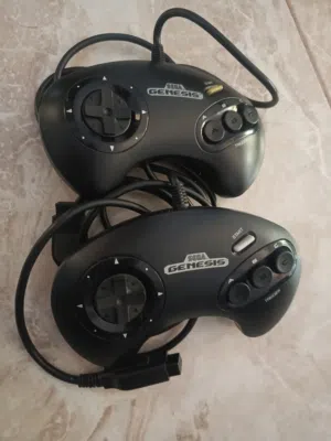 يد تحكم Sega genesis أصليات بحالة الوكالة فحص وضعهم 100%