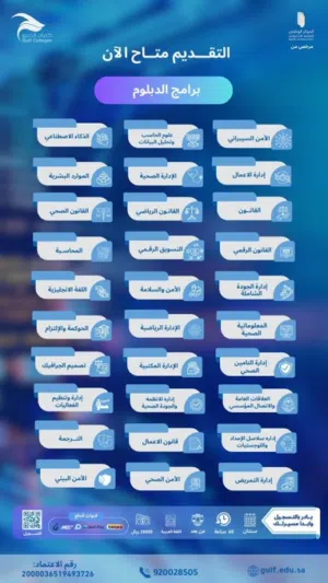 دبلومات كليات الخليج عن بعد التسجيل مجاني سداد تمارا جيل باي 12 شهر