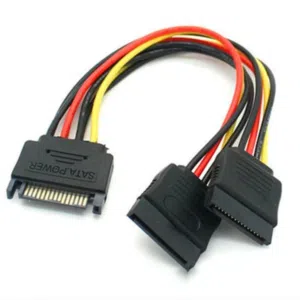 كيبل هارد ساتا من 1 ذكر الى 2 انثى 15 دبوس Hard Disk Power cable sata 15Pin Male To 2 Female
