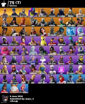 حساب فورت نايت للبيع او للبدل بحساب فري فاير .( ضمان مدى )