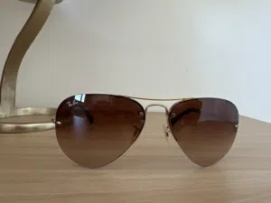 Rayban gold brown aviator max sunglasses
