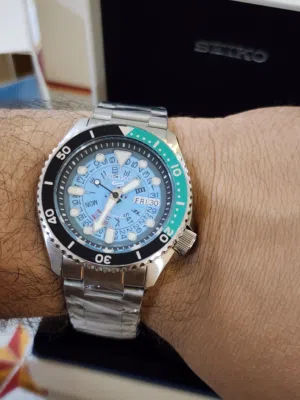 Seiko Five Sport Custom Mod ice blue dail limited