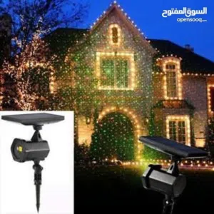 اضويه ديكور   ليزر حبيبات solar laser light  _مناسب ل محل تجاري و شرفات و ترس او حديقة وشجر المنزل