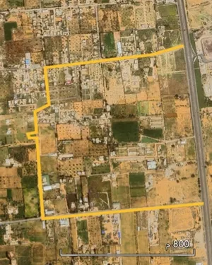 ارض للبيع 1500 متر مربع طريق المطار شارع الالعاب سابقا