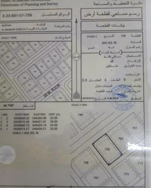ارض سكنيه للبيع في الرستاق المعموره.