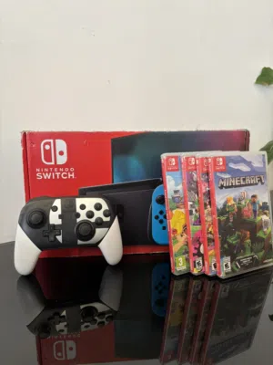 Nintendo Switch Full Bundle (5 Games + Controller) – Like New, Boxed