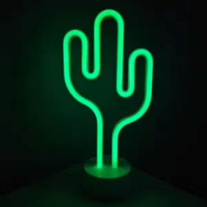 مصباح نيون LED على شكل صبار