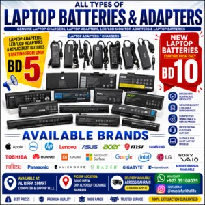 Laptop Batteries & Chargers in Bahrain  Original Laptop Adapters  Best Prices